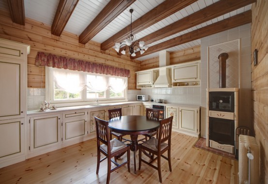 厨房的惊人木coutry房子设计装饰理念