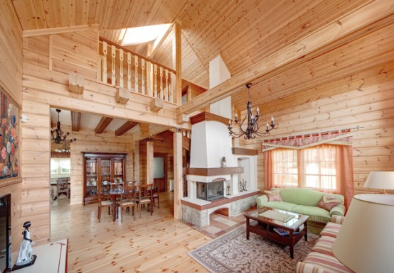 凉爽和舒适的木制乡间别墅设计
